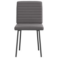 Трапезни столове, 4 бр, сиви, изкуствена кожа