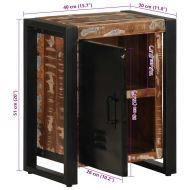 Нощно шкафче Multicolour Масивна дървесина Възстановена