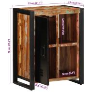 Бюфет Multicolour 55x35x70 cm Масивна дървесина Възстановена