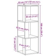 Ъглов шкаф Artisan Oak 33x33x100 cm Инженерна дървесина