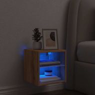 Стенен шкаф за телевизор с LED осветление Artisan Oak