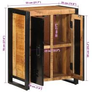 Шкаф 55x35x70 cm Масивна груба дървесина Манго