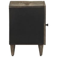 Нощни шкафчета 2 бр. светло сиво масивна дървесина манго