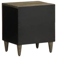 Нощни шкафчета 2 бр. светло сиво масивна дървесина манго