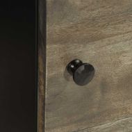 Нощни шкафчета 2 бр. светло сиво масивна дървесина манго