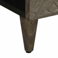 Нощни шкафчета 2 бр. светло сиво масивна дървесина манго