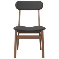 Трапезни столове с възглавници 2бр Кафяв масивна дървесина гума