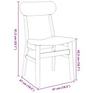 Трапезни столове с възглавници 2бр Кафяв масивна дървесина гума