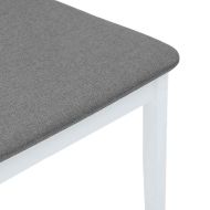 Трапезни столове с възглавници 2 бр Бяла масивна дървесина гума