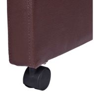 Трапезни столове, 2 бр, кафяви, изкуствена кожа