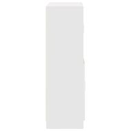 Комплект кухненски шкафове от 2 части, Бяло, инженерно дърво