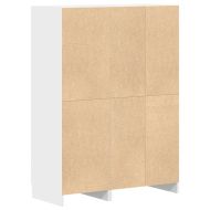Комплект кухненски шкафове от 2 части, Бяло, инженерно дърво