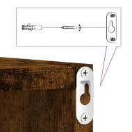 Стенни кубични рафтове 2 бр. опушен дъб 30x15x30 cм