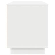 ТВ шкаф с LED осветление, бял, 100x41x50 см