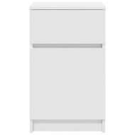 Нощно шкафче, Бяло, 39x35x65 см, инженерно дърво