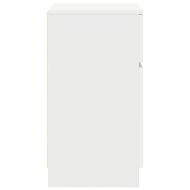 Нощно шкафче, Бяло, 39x35x65 см, инженерно дърво