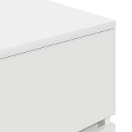Нощно шкафче, Бяло, 39x35x65 см, инженерно дърво