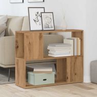 Шкаф за книги/разделител на стаи Дъб артизан 105x24x102 см