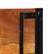 табла за глава 120 cm масивна дървесина акация и желязо
