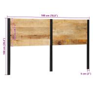 табла за глава 180 cm от масивно дърво манго и желязо