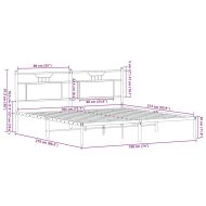 Рамка за легло без матрак Кафяв дъб Инженерна дървесина