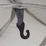 Шатра за басейн с подвижна муха & Мрежести стени сива 618x532cm