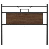 Резервна табла за легло Кафяв дъб 107 cm Изработена дървесина и стомана