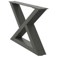 Крака за масичка за кафе, 2 бр., антрацит, 50x(30-31,3) см, стомана