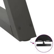 Крака за масичка за кафе, 2 бр., антрацит, 50x(30-31,3) см, стомана