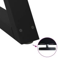 Крака за масичка за кафе, 2 бр., черни, 50 x (30-31,3) см, стомана