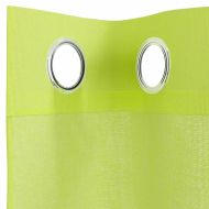 Пердета от воал с втулки, 2 бр, ябълково зелено, 140x260 см