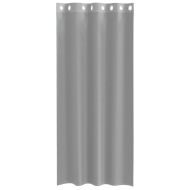 Пердета от воал с втулки, 2 бр, светлосиво, 140x245 см