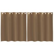 Пердета от воал с втулки, 2 бр, светлокафяво