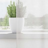 Пердета от воал с втулки, 2 бр, бяло