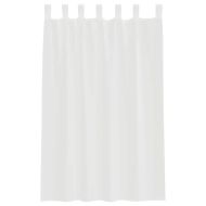 Пердета от воал с прът джобове, 2 бр, бяло