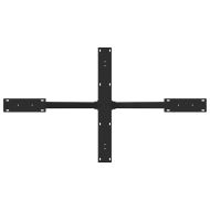 Крак за трапезна маса, форма на паяк, черен, 120x68x(72-73) см, стомана