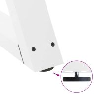 Крака за масичка за кафе, 2 бр., бели, 38 x (42-43,3) см, стомана