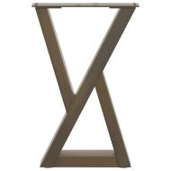 Крака за масичка за кафе, 2 бр., естествена стомана, 38 x (42-43,3) см, стомана