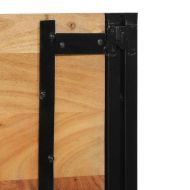 табла за глава 200 см масивна дървесина акация и желязо