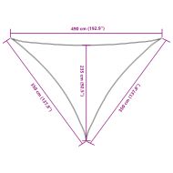 VidaXL Платно-сенник Оксфорд текстил триъгълно 3,5x3,5x4,9 м антрацит