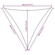 VidaXL Платно-сенник Оксфорд текстил триъгълно 4,5x4,5x4,5 м антрацит