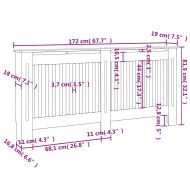 Параван за радиатор, антрацит, 172x19x81,5 см, МДФ