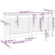 Параван за радиатор, антрацит, 172x19x81,5 см, МДФ