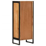 Шкаф за баня 40x30x100 см масивно акациево дърво и желязо