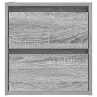 Нощни шкафчета за стенен монтаж, 2 бр, сив сонома, 38x34x40 см