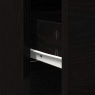 Бюфет с чекмеджета, черен дъб, 80x34x76 см, инженерно дърво