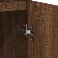 Сайдборд, Кафяв дъб, 29,5x34x76 см, инженерно дърво