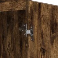 Сайдборд, опушен дъб, 29,5x34x76 см, инженерно дърво