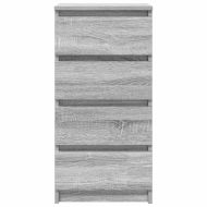 Бюфет сив сонома 37,5x35x76 см инженерно дърво