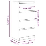 Бюфет сив сонома 37,5x35x76 см инженерно дърво